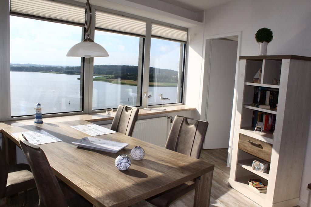 Ostseefjord-Schlei-Blick Im Wikingturm Schleswig Exteriör bild